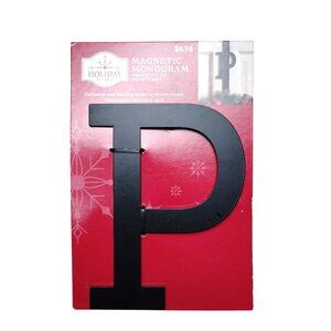 Holiday Time Magnetic Monogram Letter P For Stocking or Wreath Hanger